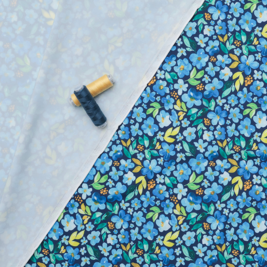 Poly Blend - Nautica - Swimwear Print - Navy Aqua