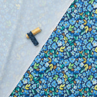 Poly Blend - Nautica - Swimwear Print - Navy Aqua