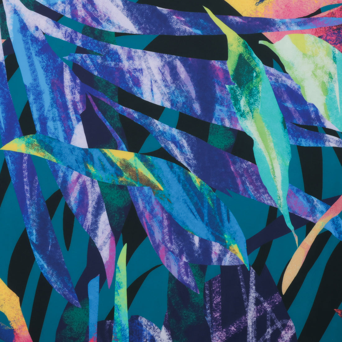Poly Blend - Nautica - Swimwear Print - Navy Teal