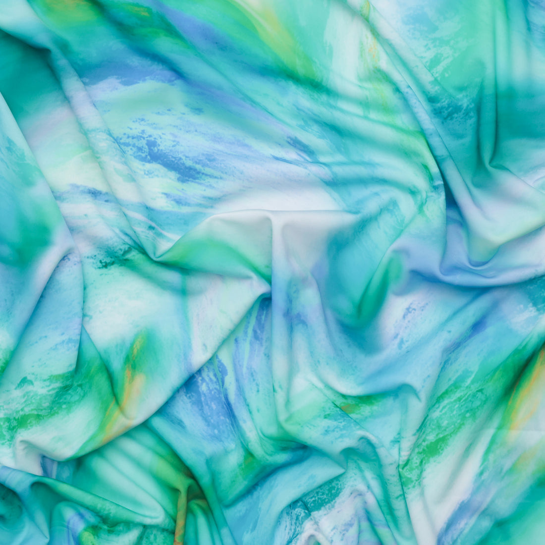 Poly Blend - Nautica - Swimwear Print - Aqua