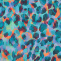 Poly - Chiffon - Digital Print - Turquoise Teal