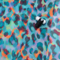Poly - Chiffon - Digital Print - Turquoise Teal