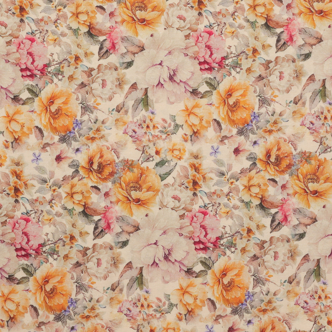 Rayon Blend - Rivera Slub - Digital Print - Golden