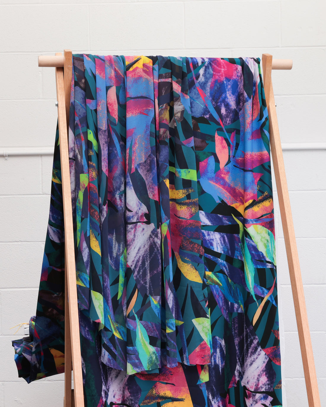 Poly - Chiffon - Digital Print - Navy Teal