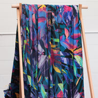 Poly - Chiffon - Digital Print - Navy Teal