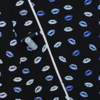 Viscose - Italian Crepe - Lips - Blue Black