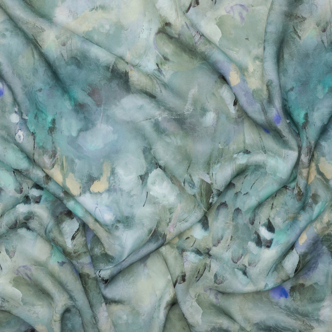 Silk Cotton - Digital Print - Teal