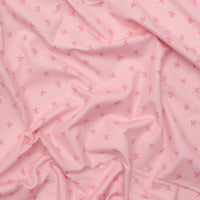 Riley Blake - Flannel - Sweet Cotton Tales - Bows - Pink