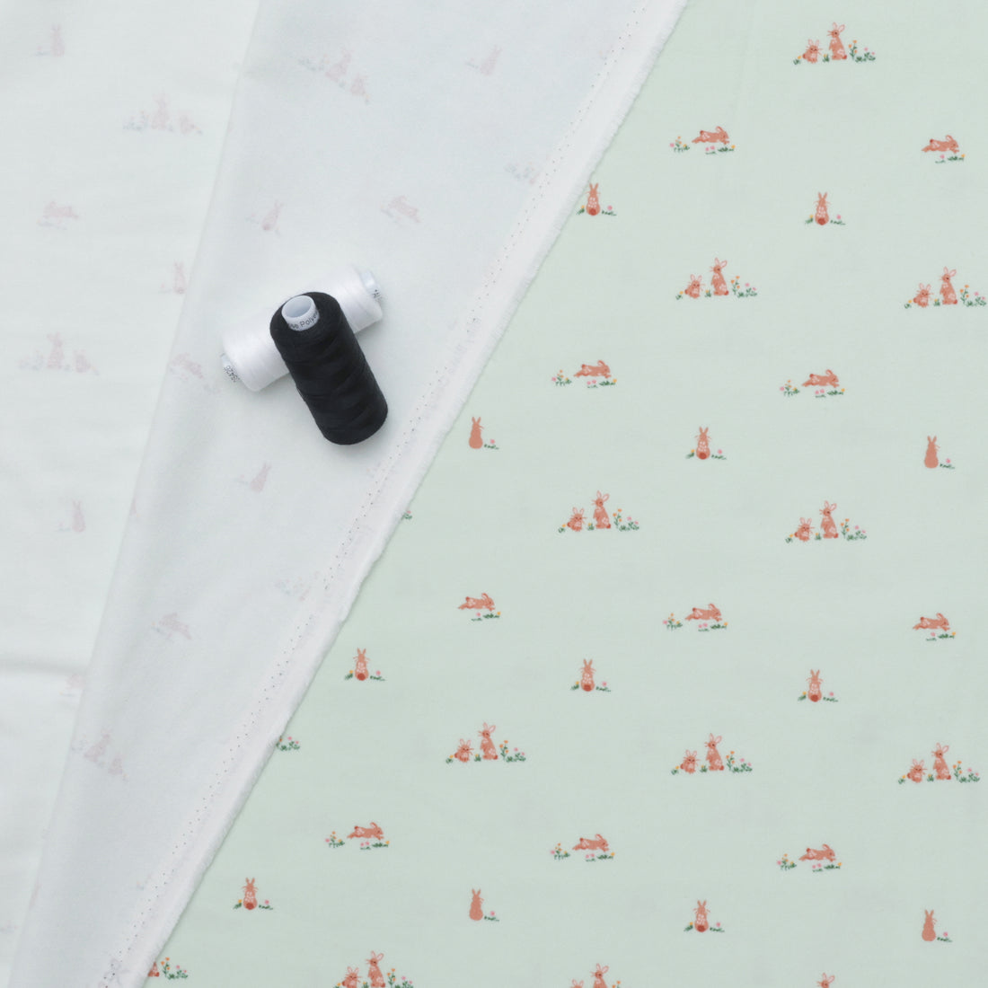 Riley Blake - Flannel - Sweet Cotton Tales - Flopsy Fields - Mint