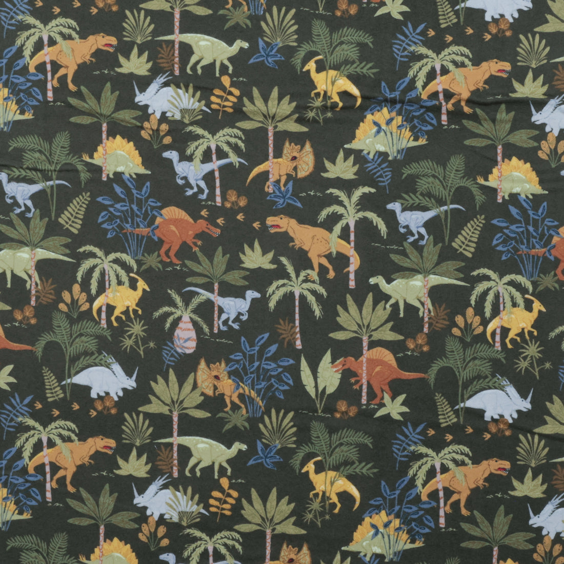 Riley Blake - Flannel - Cretaceous Jungle - Dinos - Forest