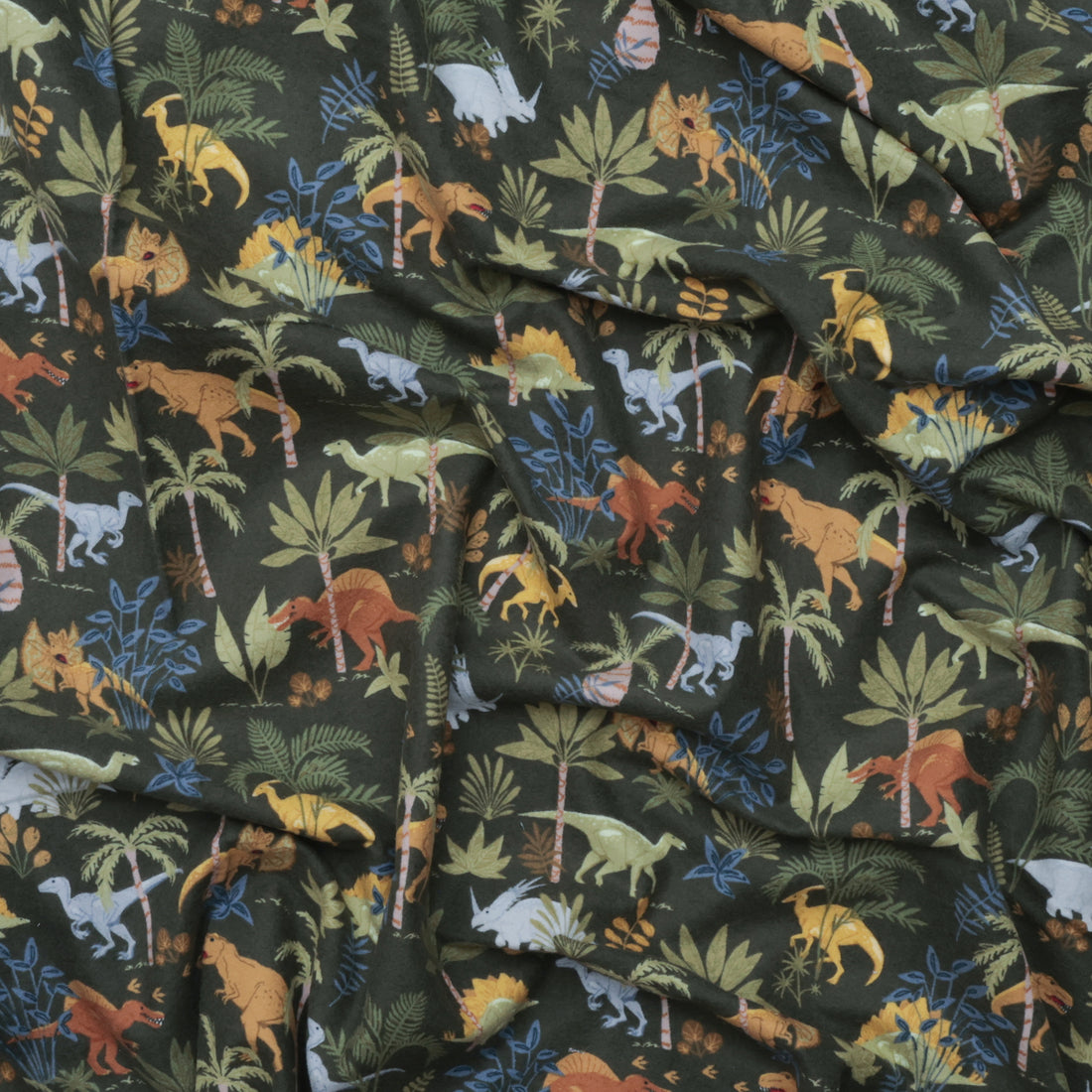 Riley Blake - Flannel - Cretaceous Jungle - Dinos - Forest