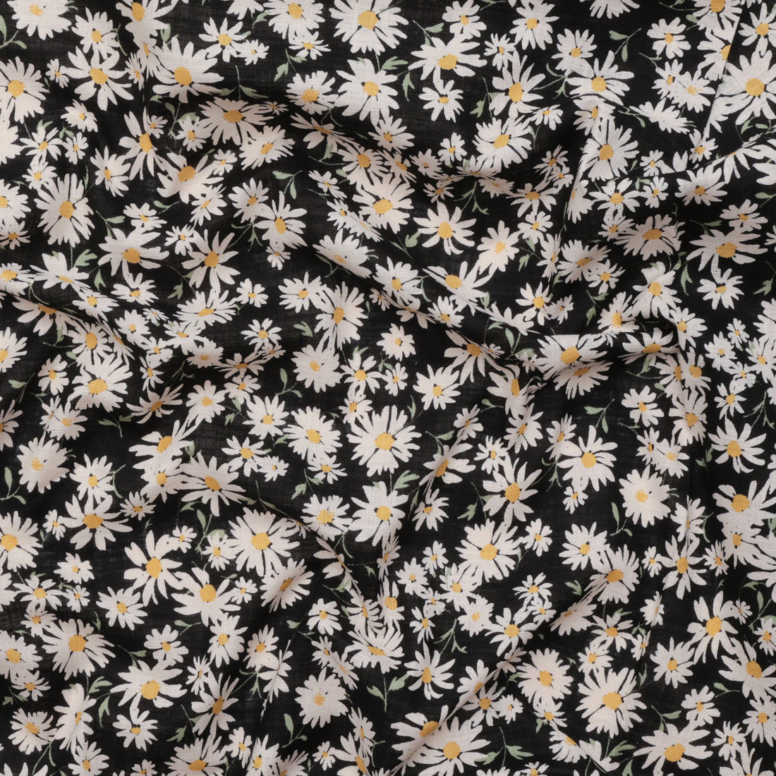 Sevenberry - Cotton - Canvas - Daisies - Black