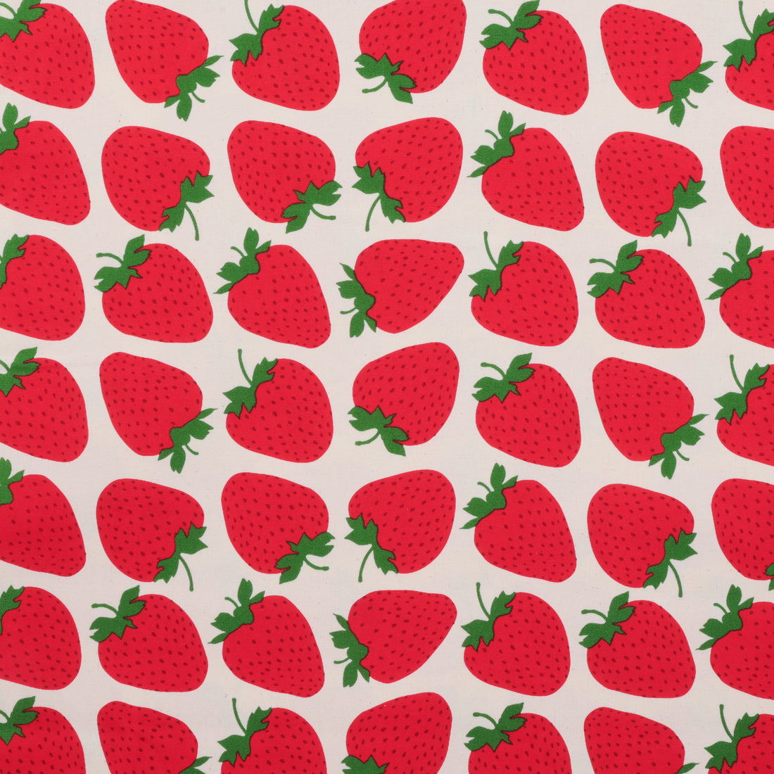 Sevenberry - Cotton - Canvas - Large Strawberries - Natural