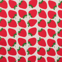 Sevenberry - Cotton - Canvas - Large Strawberries - Natural