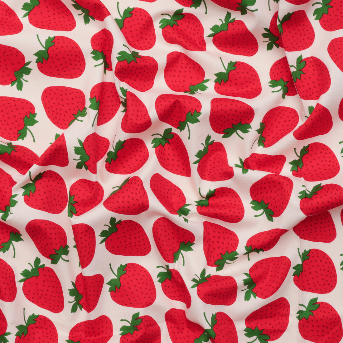 Sevenberry - Cotton - Canvas - Large Strawberries - Natural