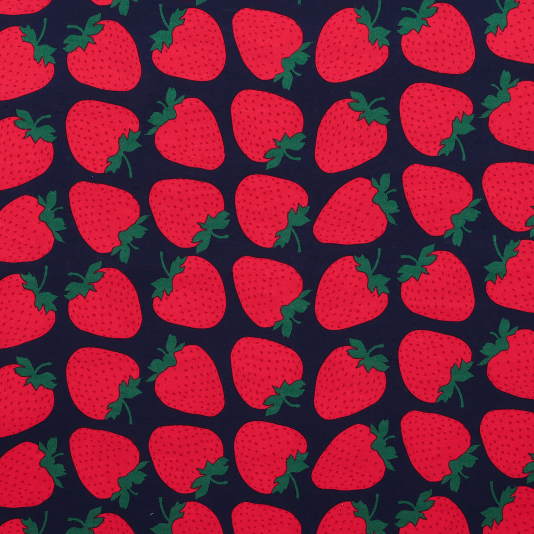 Sevenberry - Cotton - Canvas - Large Strawberries - Navy