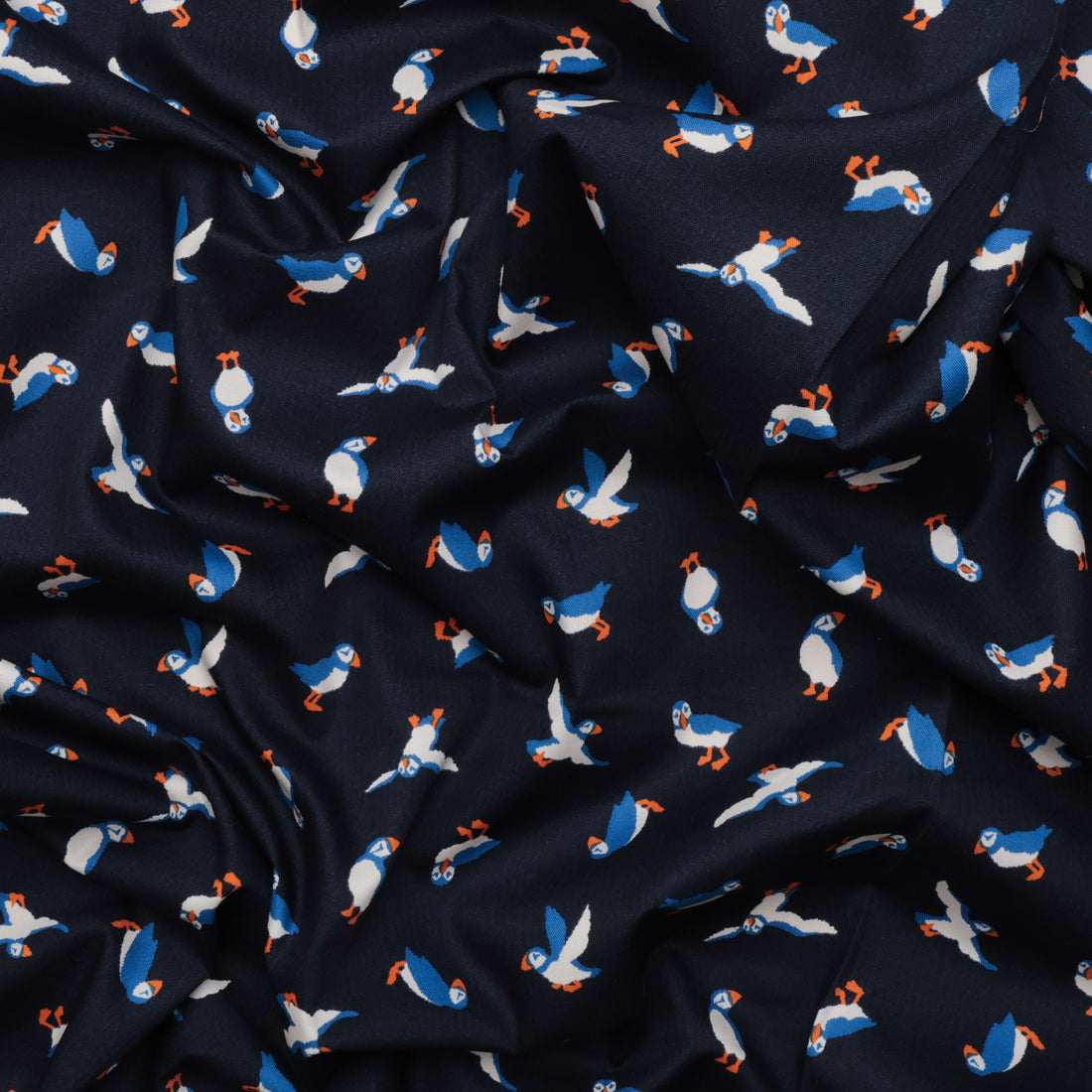 Sevenberry - Cotton - Canvas - Puffins - Navy
