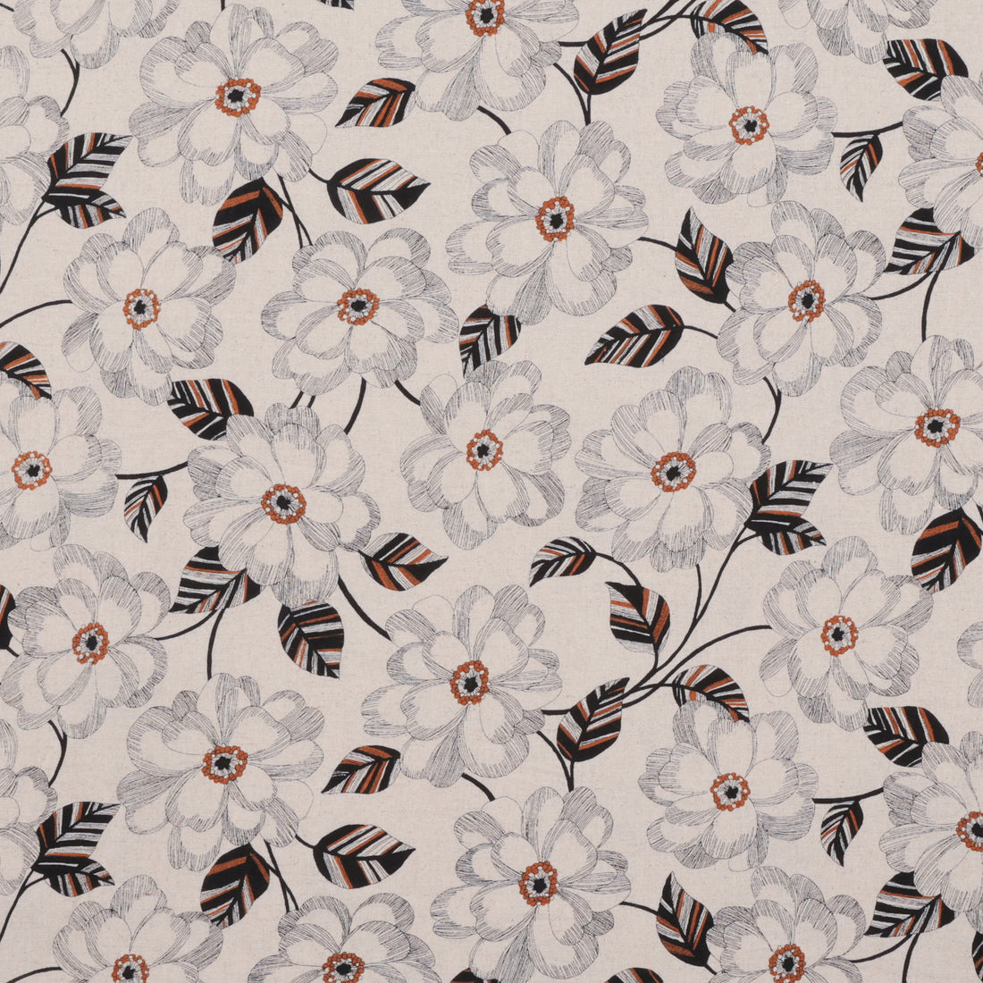 Sevenberry - Cotton Linen - Canvas - Floral - Natural