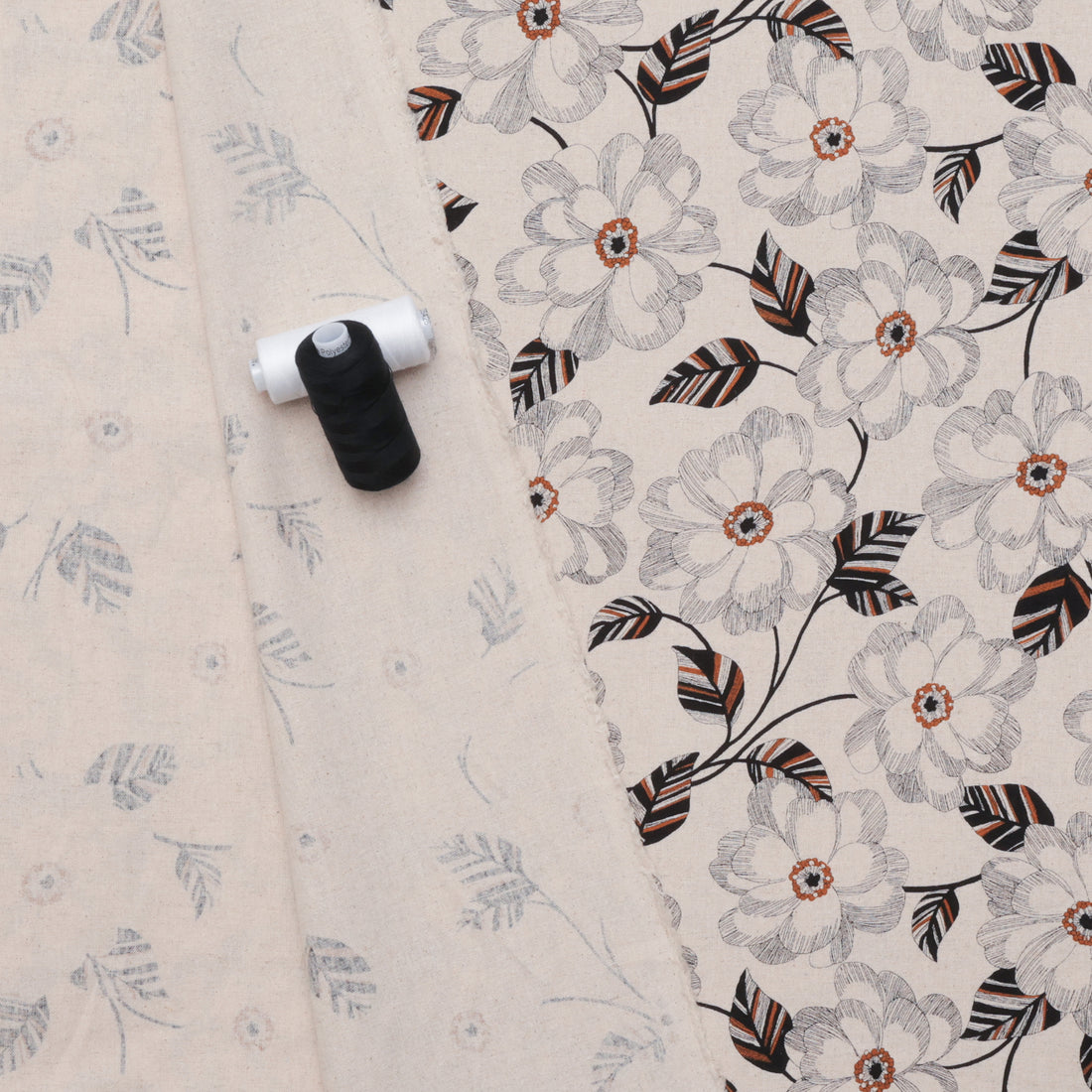 Sevenberry - Cotton Linen - Canvas - Floral - Natural
