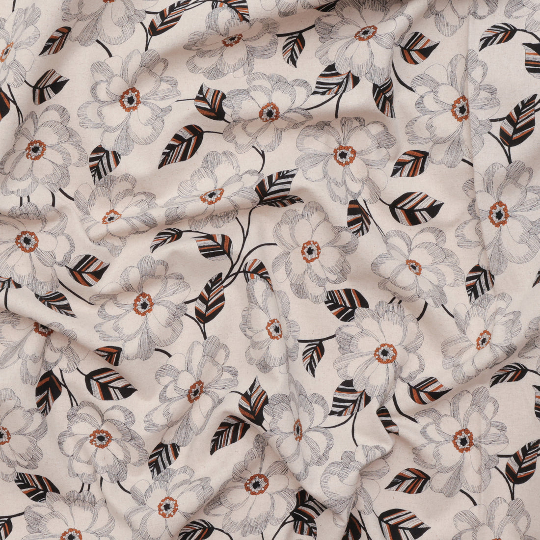 Sevenberry - Cotton Linen - Canvas - Floral - Natural