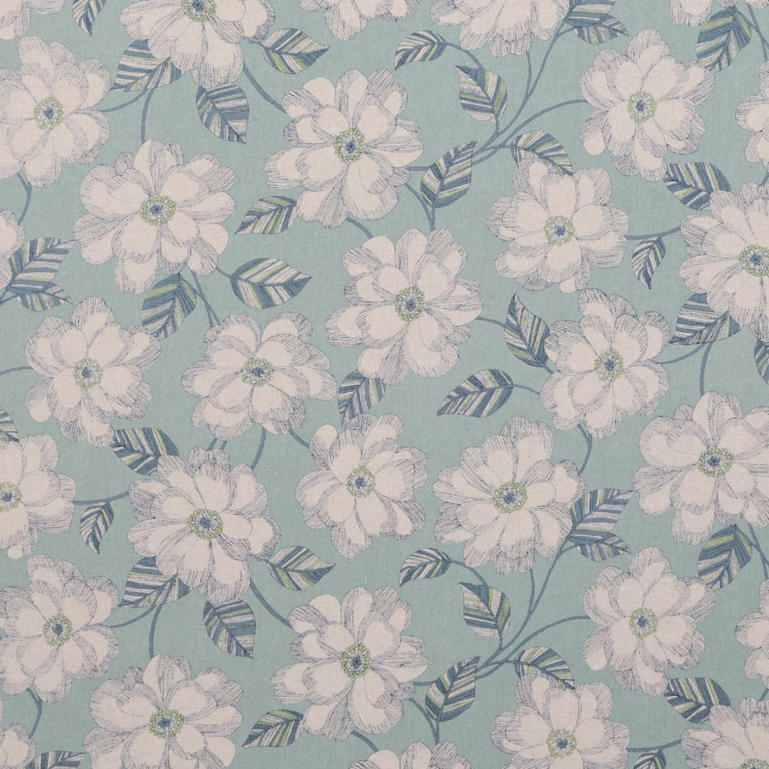 Sevenberry - Cotton Linen - Canvas - Floral - Blue