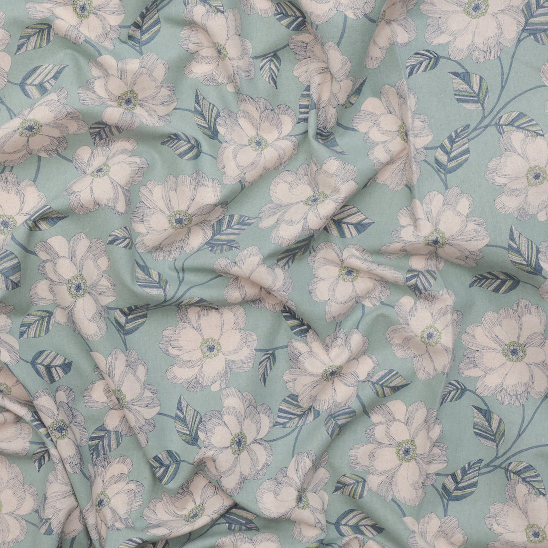 Sevenberry - Cotton Linen - Canvas - Floral - Blue