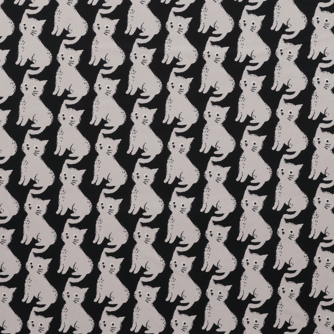 Sevenberry - Cotton - Canvas - Cats - Black
