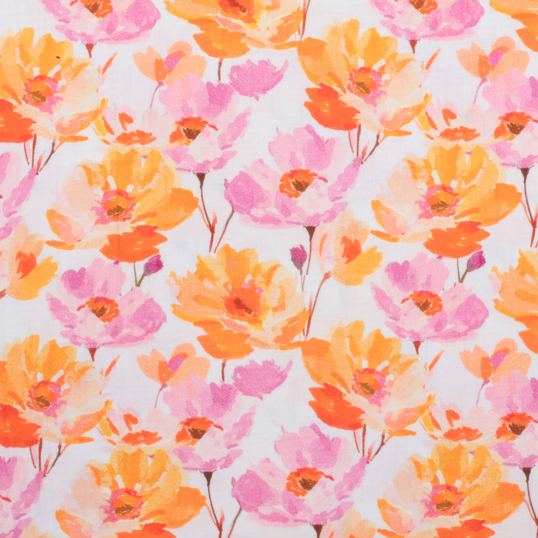 Cotton - Double Gauze - Print - Big Flowers