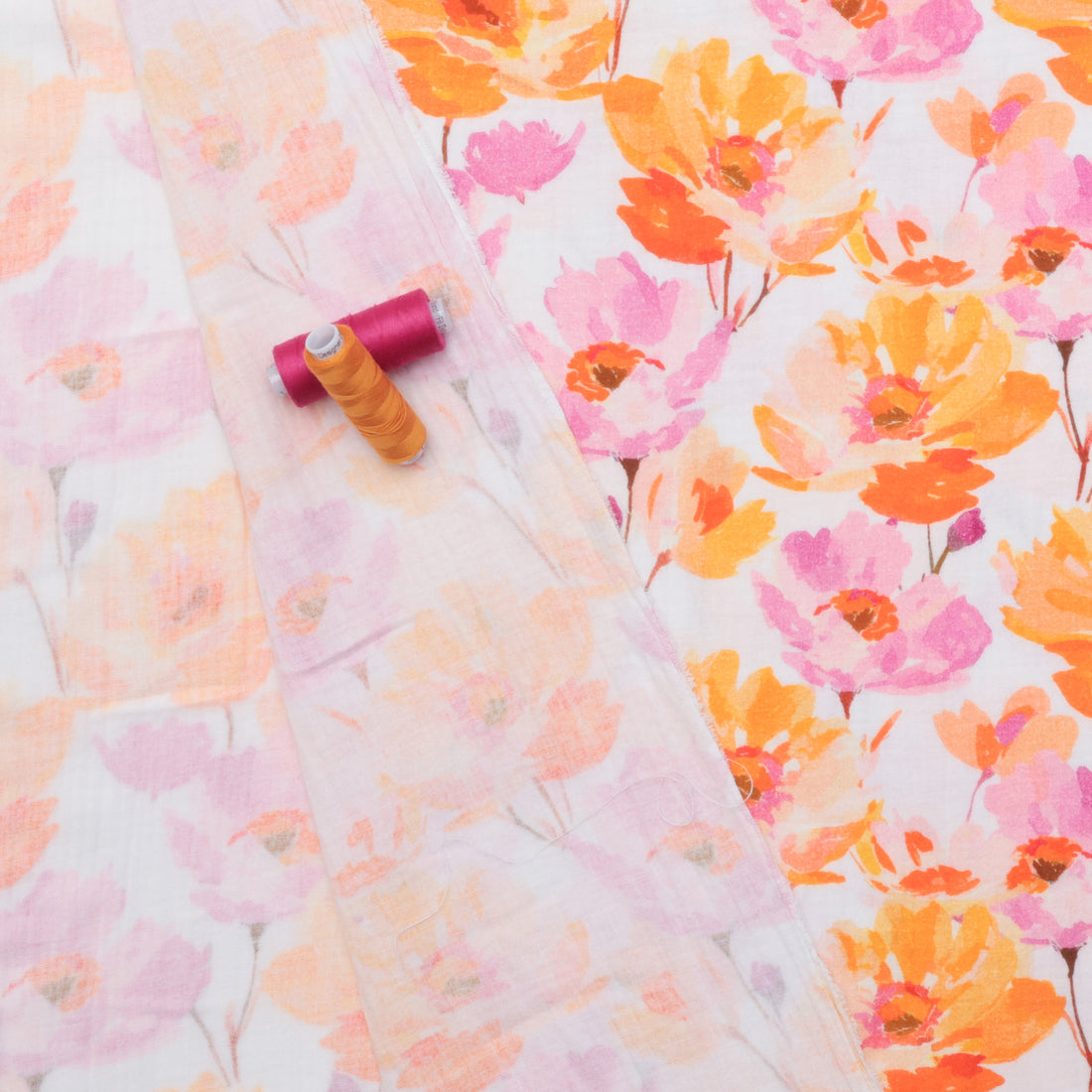 Cotton - Double Gauze - Print - Big Flowers