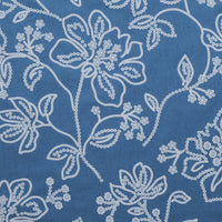 Cotton Blend - Chambray Burnout - Flower Vines - Assorted