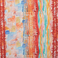 Viscose - Crepe - Digital Print - Watercolor - Coral