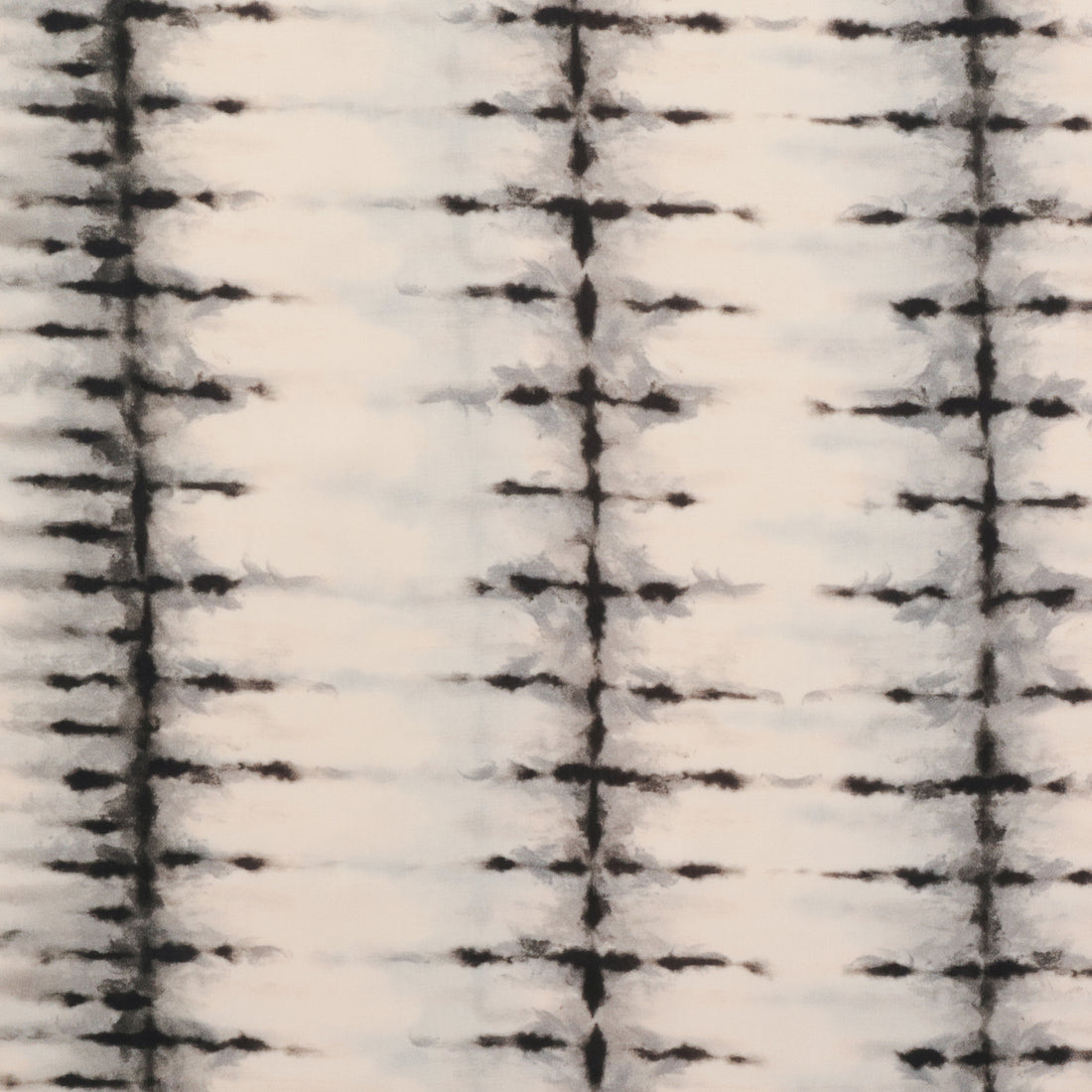 Viscose - Challis - Digital Print - Tiedye Stripe - Off White Black