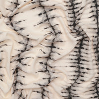 Viscose - Challis - Digital Print - Tiedye Stripe - Off White Black