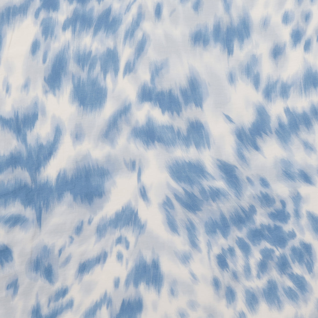 Rayon Blend - Challis - Print - Tie Dye - Ivory Blue