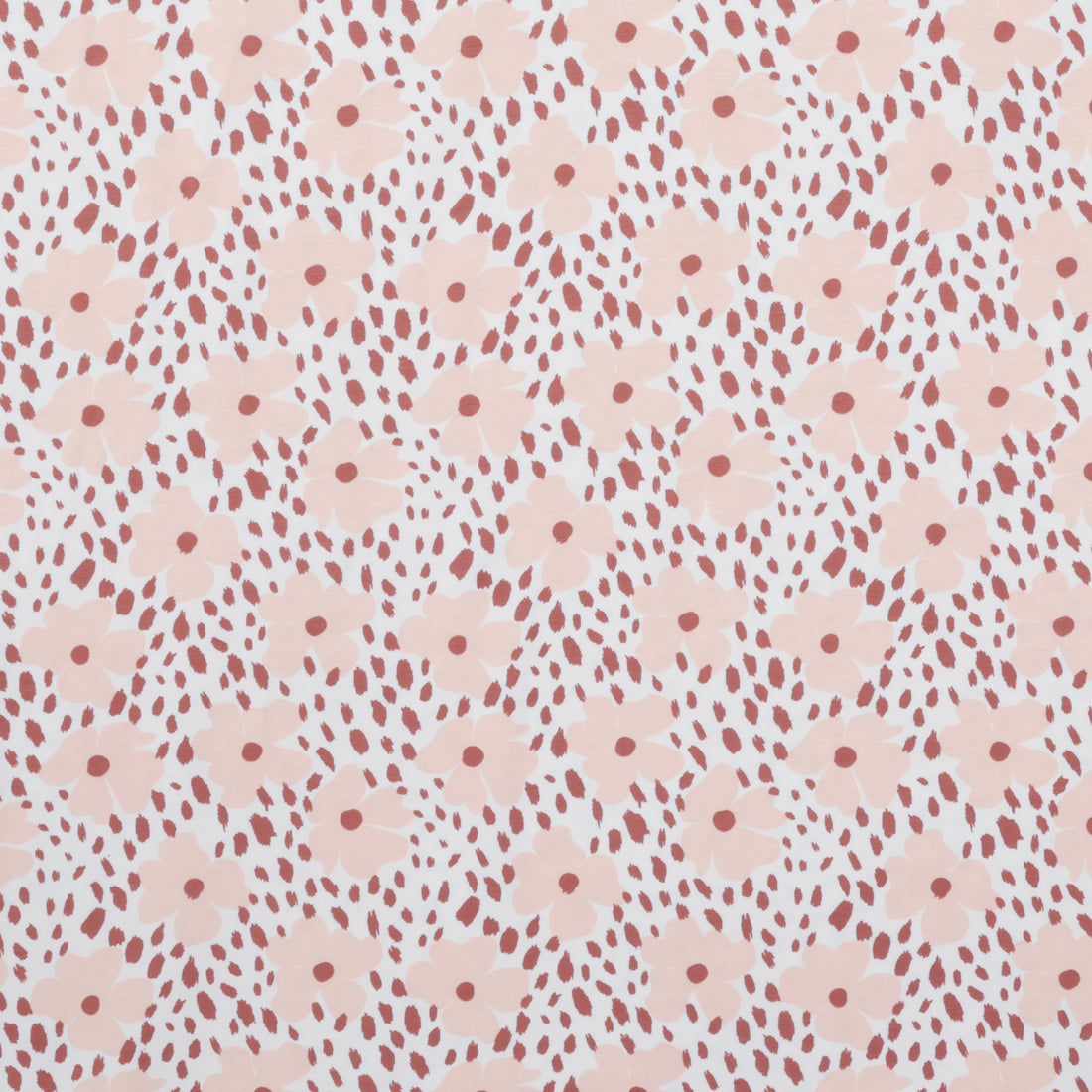 Cotton - Jersey Print - Ivory Brown