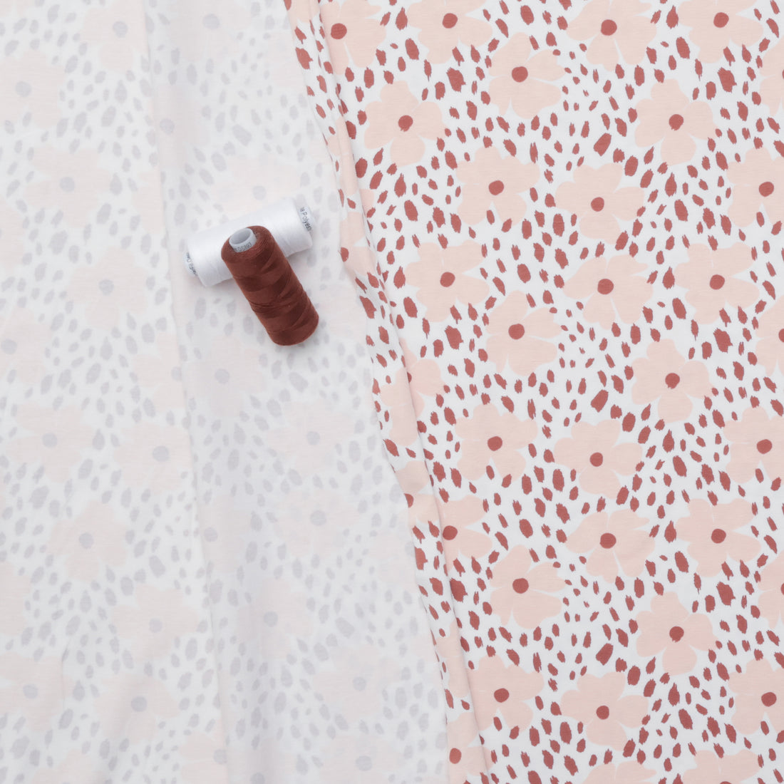 Cotton - Jersey Print - Ivory Brown