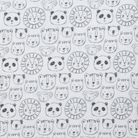 Cotton - Jersey Print - Animals Ivory