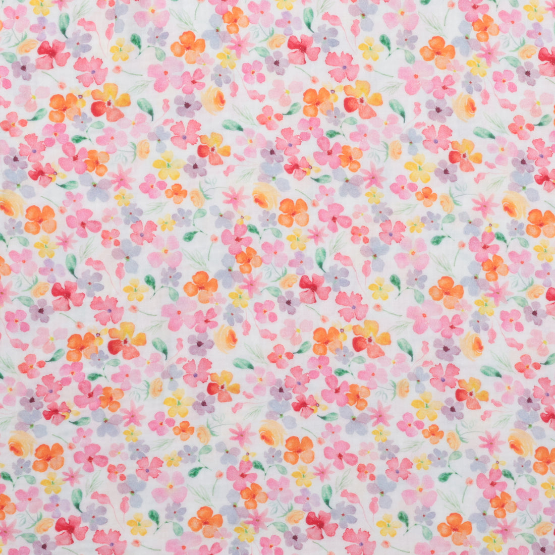 Cotton - Double Gauze - Print - Flower Leaves