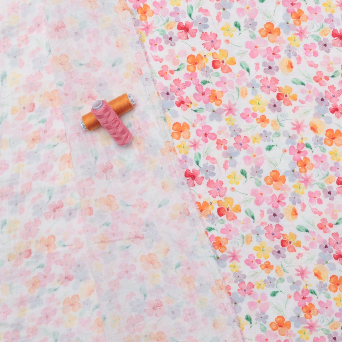 Cotton - Double Gauze - Print - Flower Leaves
