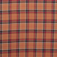 Cotton - Yard Dyed Plaid -  Ochre Red Black