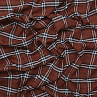 Cotton - Yard Dyed Plaid -  Ochre Red