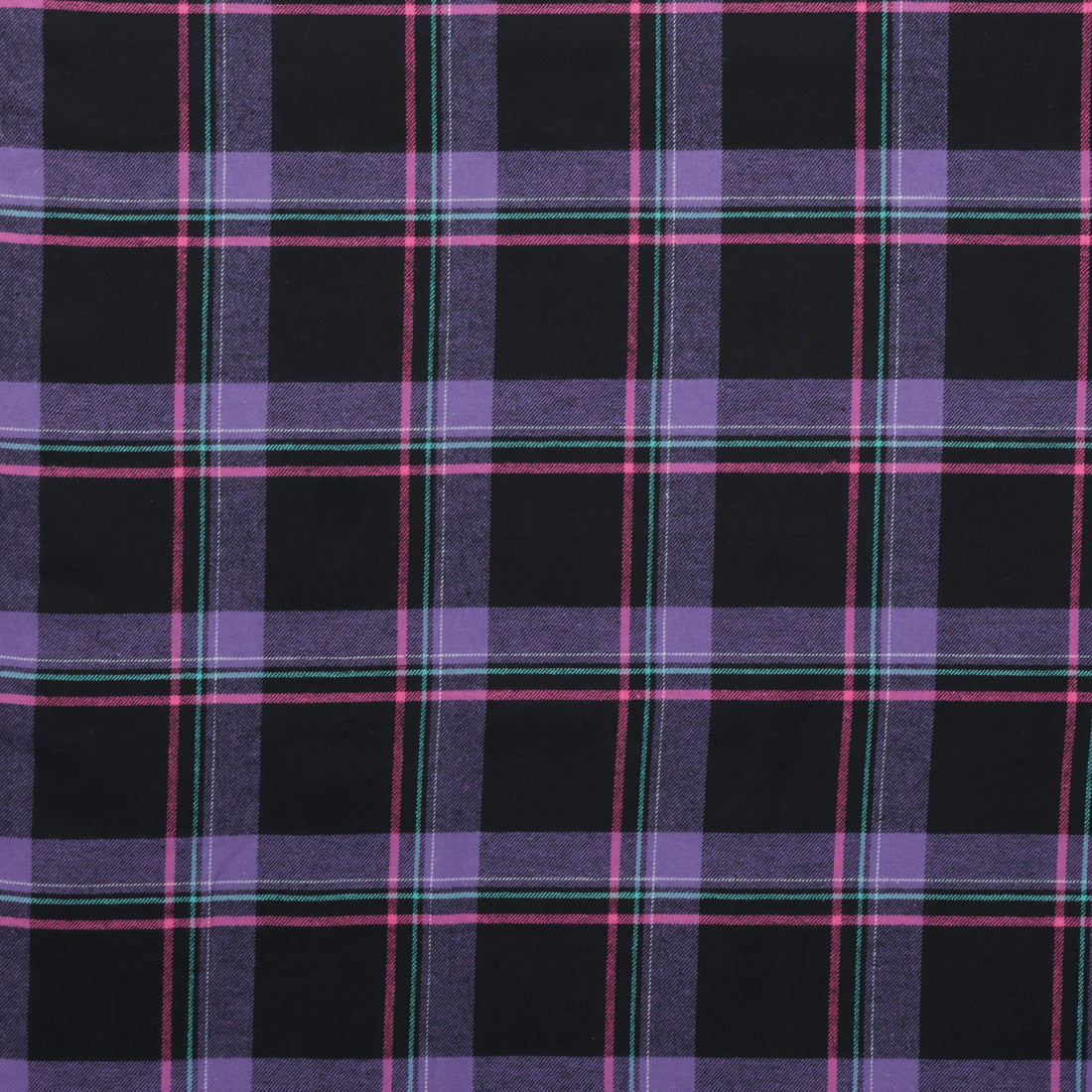 Cotton - Yard Dyed Plaid -  Purple Black