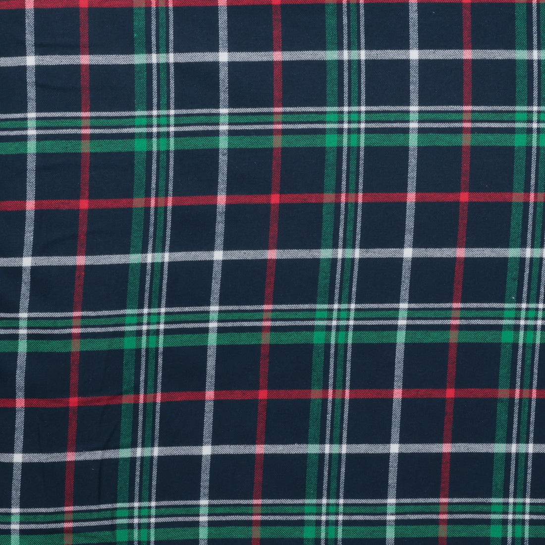 Cotton - Yard Dyed Plaid -  Navy Green Red