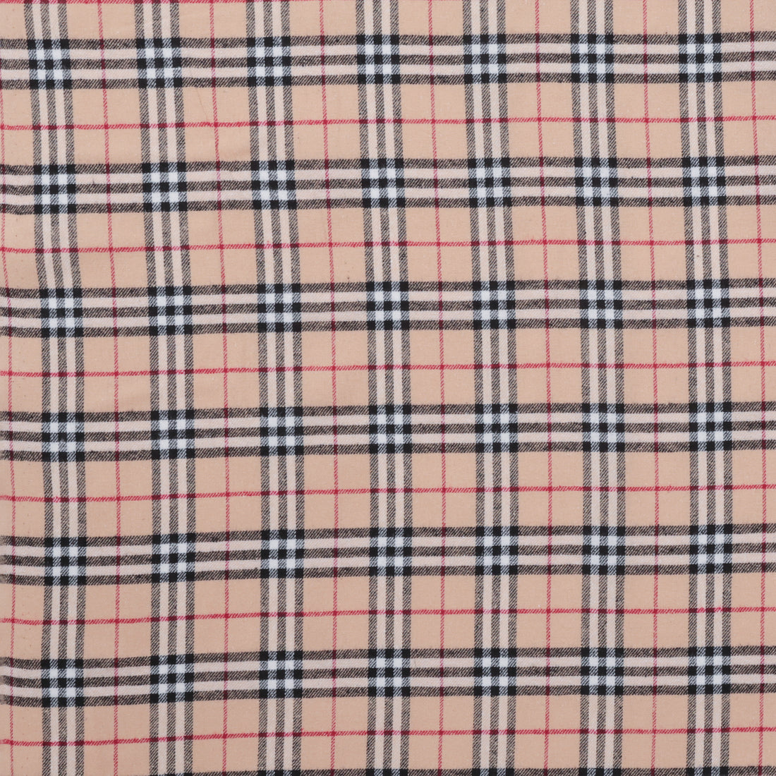 Cotton - Yard Dyed Plaid -  Tan Red