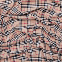 Cotton - Yard Dyed Plaid -  Tan Red