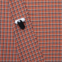 Cotton - Yard Dyed Plaid -  Rust Denim