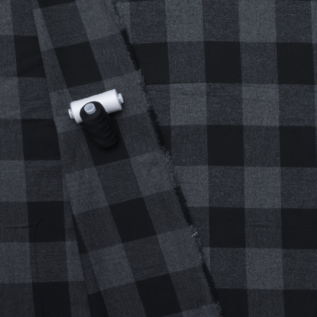 Cotton - Yard Dyed Plaid -  Black