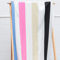 Rayon - Poplin Print - Wide Stripe - Assorted