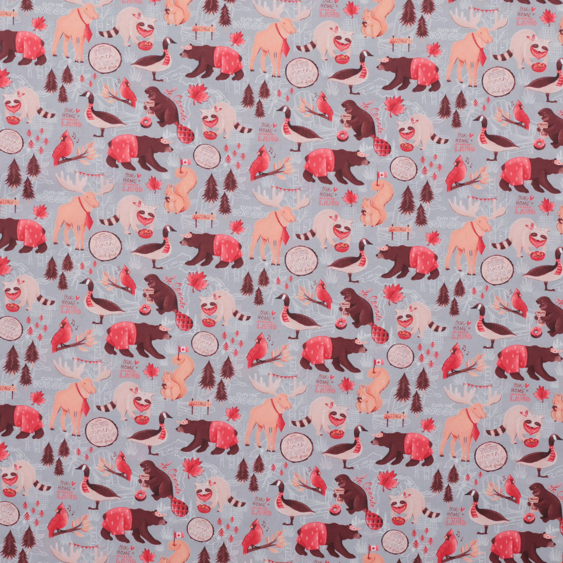 Camelot - Cotton - Oh Canada - True North - Grey