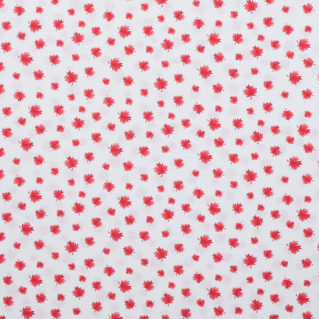 Camelot - Cotton - Oh Canada - Maple Leaves - White